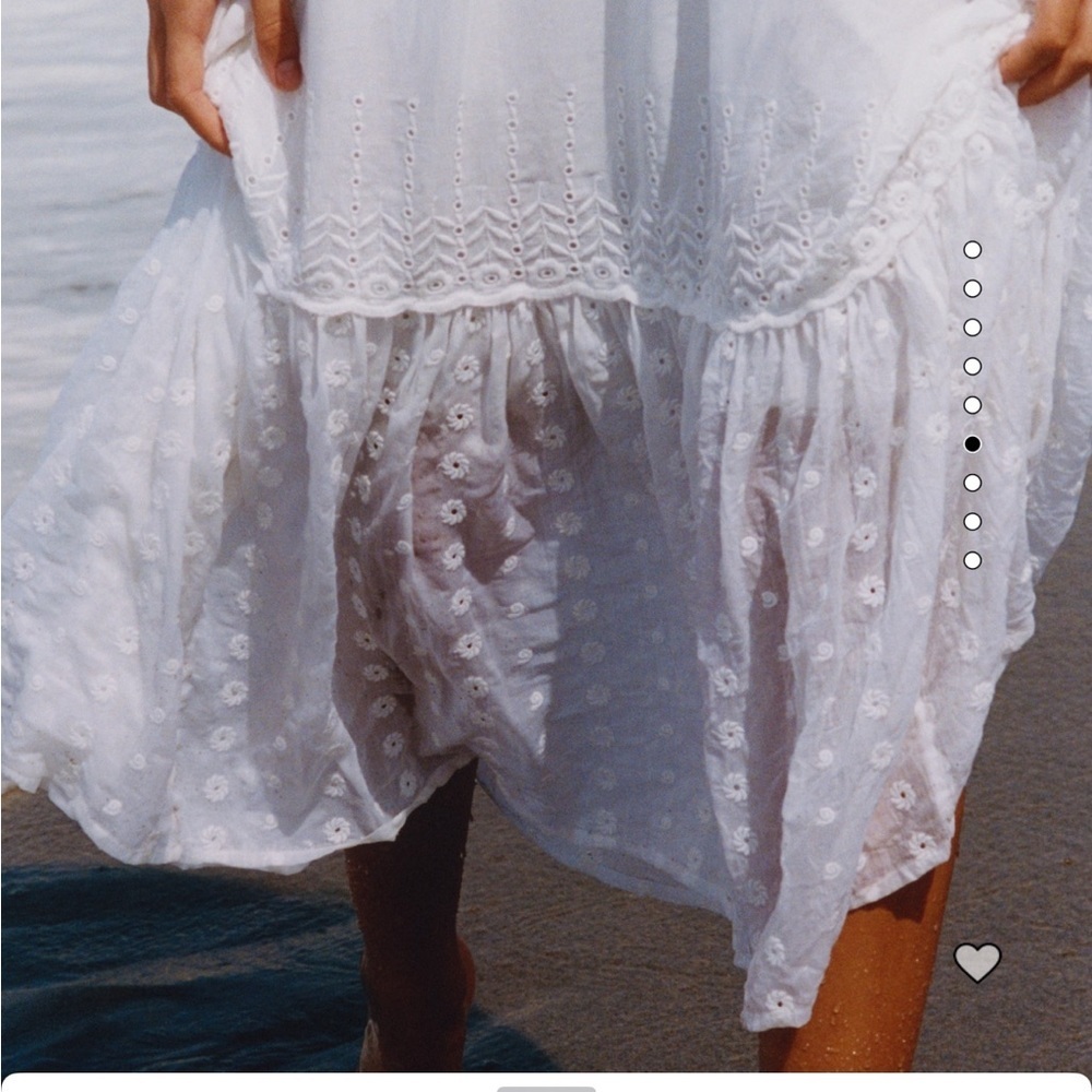 NWT J.Crew Sorrento Organic White Embroidered Cotton Midi Sundress Size M - Picture 4 of 9